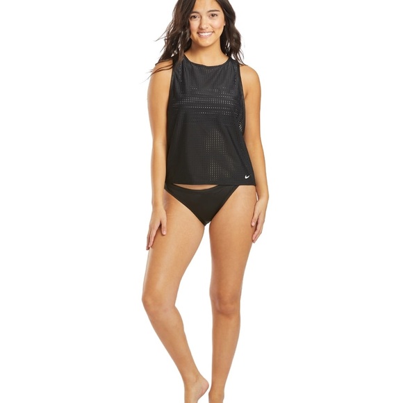 Nike Sport Mesh Convertible Layered Tankini Top - Picture 6 of 7